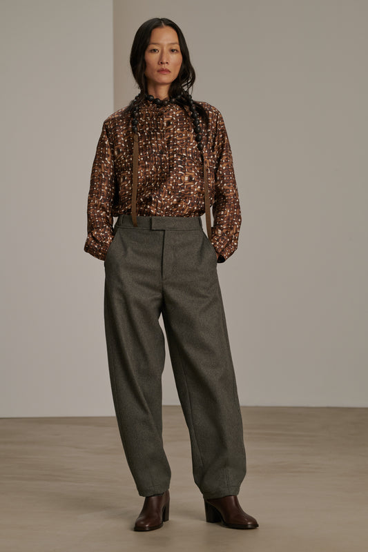 Barrie Trousers - Light Grey - Wool - Women