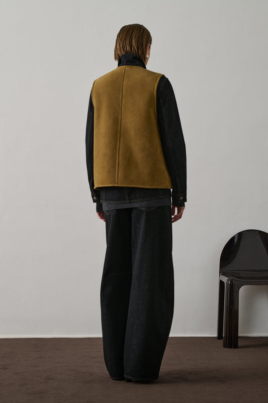 Blouson Duomo - Kaki Doré/Marron - Cuir - Femme