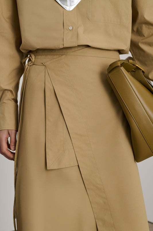 Jupe Dolce - Beige Foncé - Coton - Femme