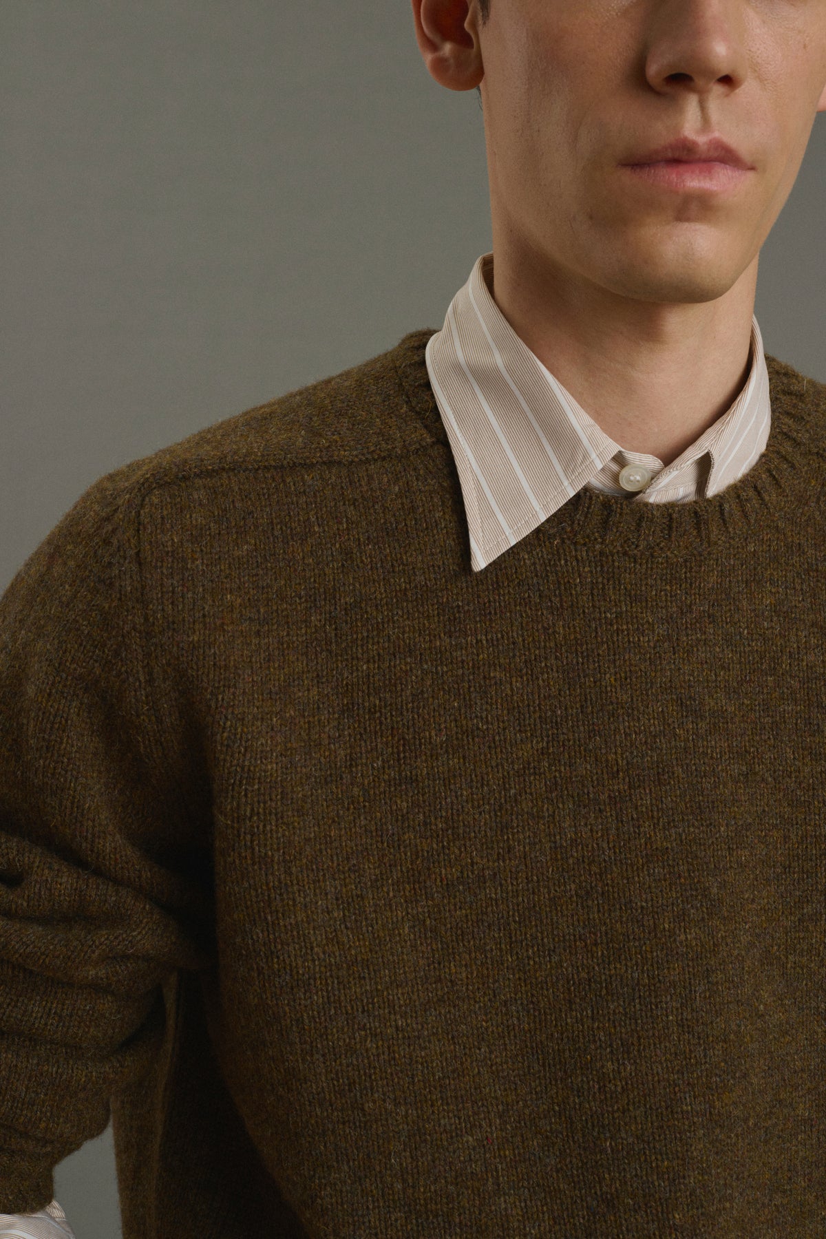 Pullover Isamu - Brown - Wool - Men vue 5