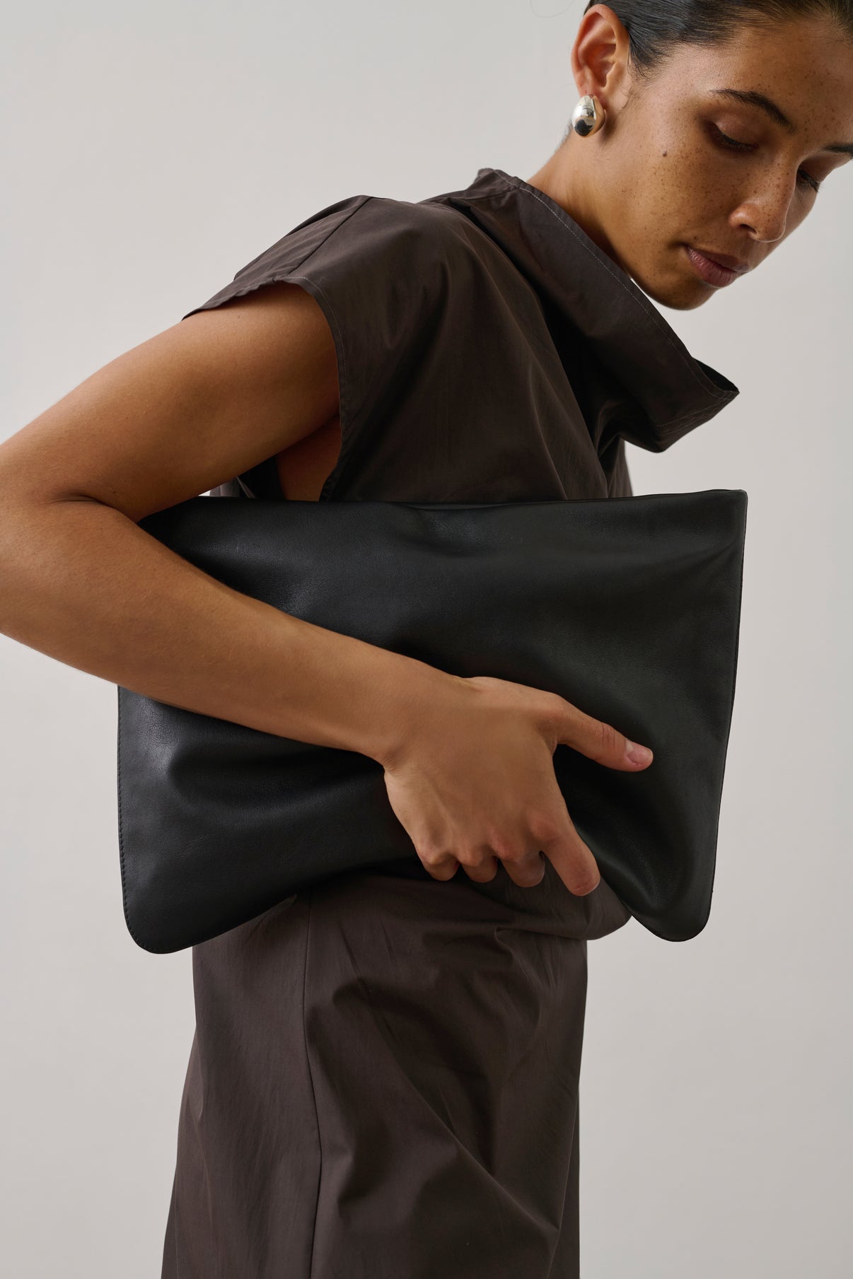 Pochette Darleen - Noir - Cuir - Femme vue 2