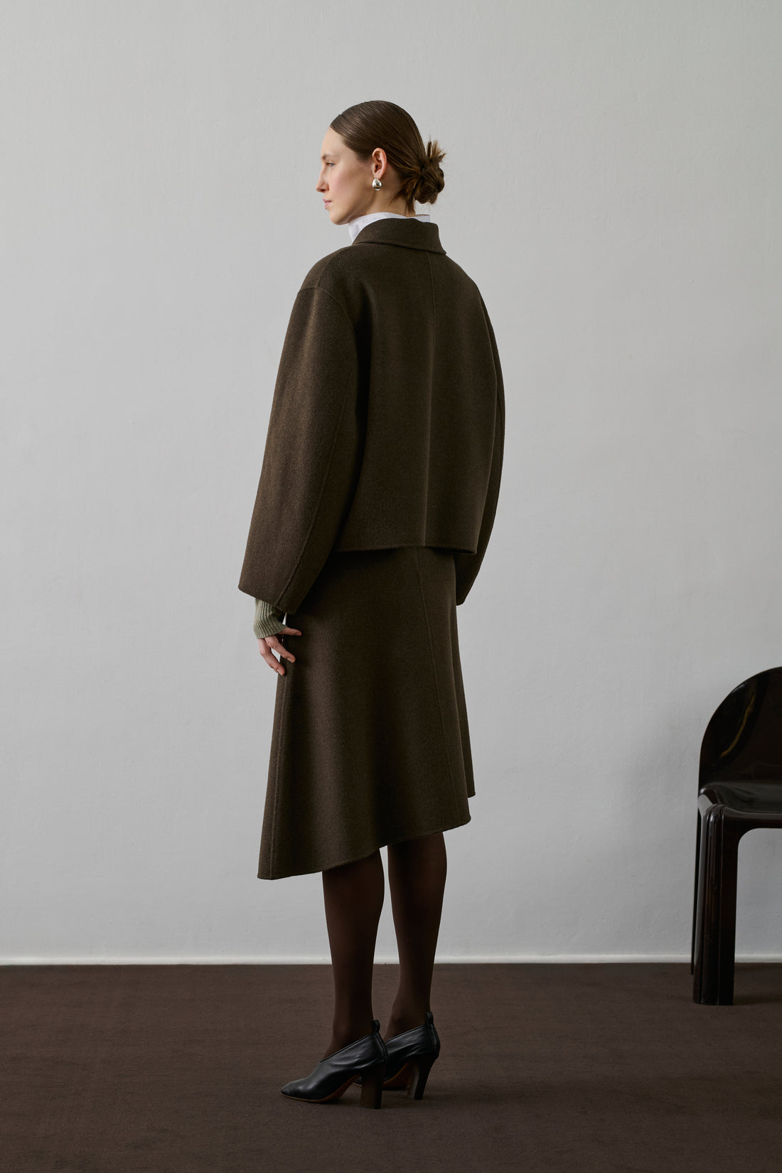 Manteau Gyoda - Kaki Brun - Laine - Femme