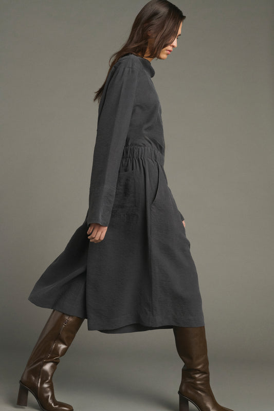 Lexie Bermuda Shorts - Anthracite Grey - Silk - Women