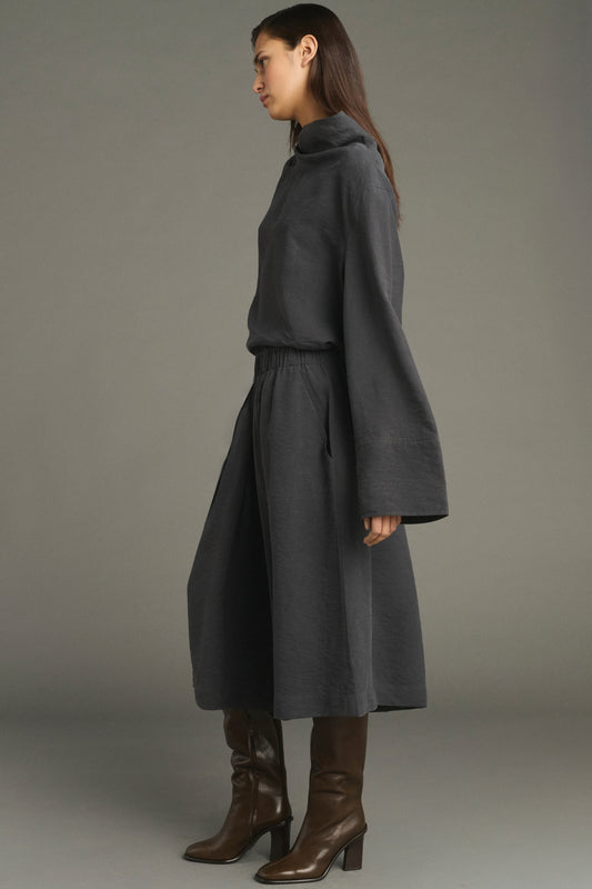 Lexie Bermuda Shorts - Anthracite Grey - Silk - Women