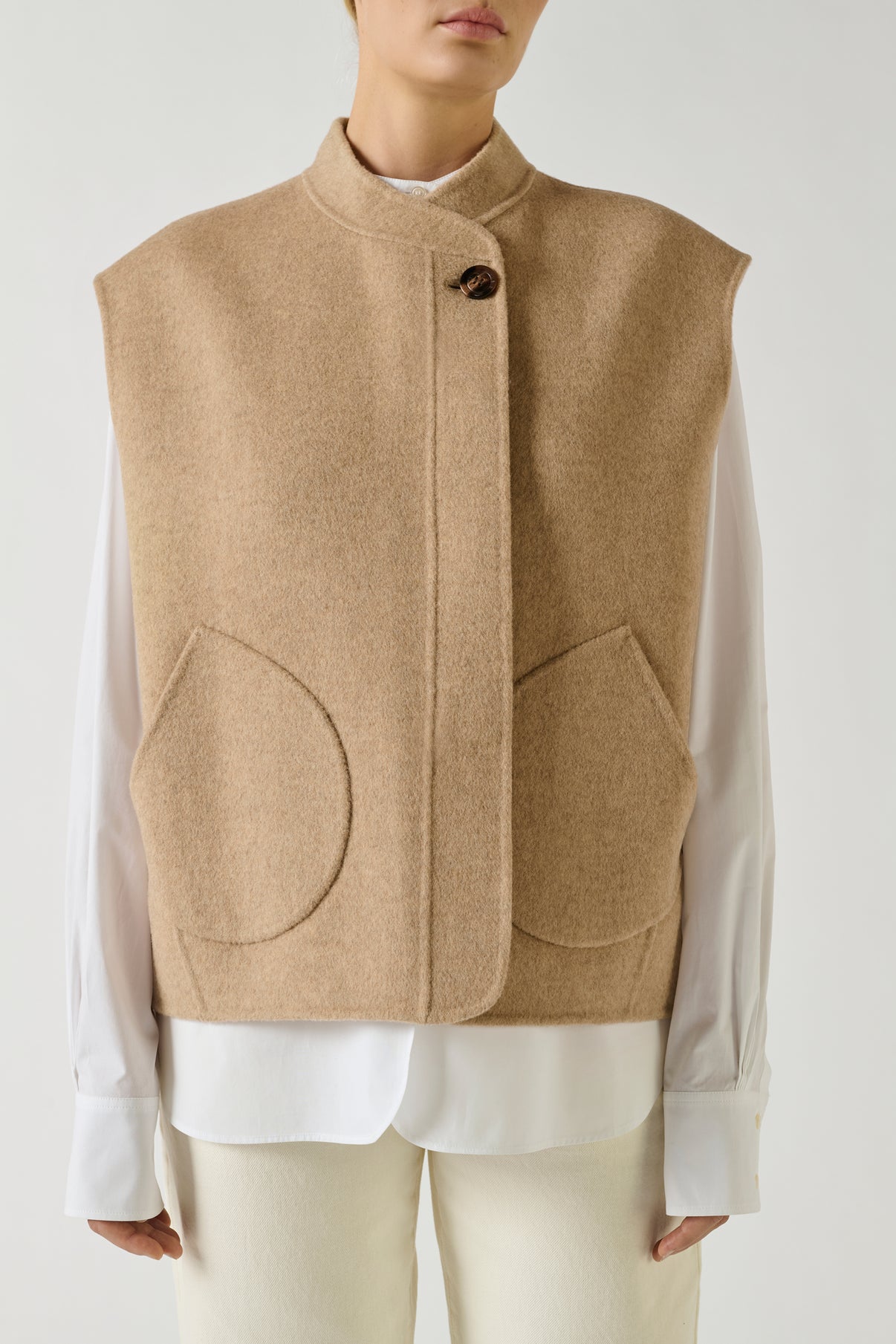 Blouson Adeline - Beige Chiné - Laine - Femme vue 2