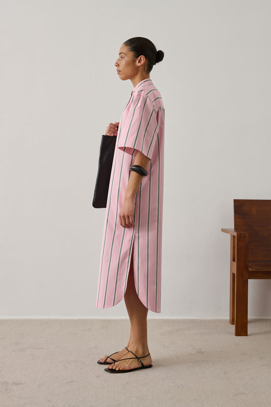 Robe Ilya - Rose/Gris - Coton - Femme