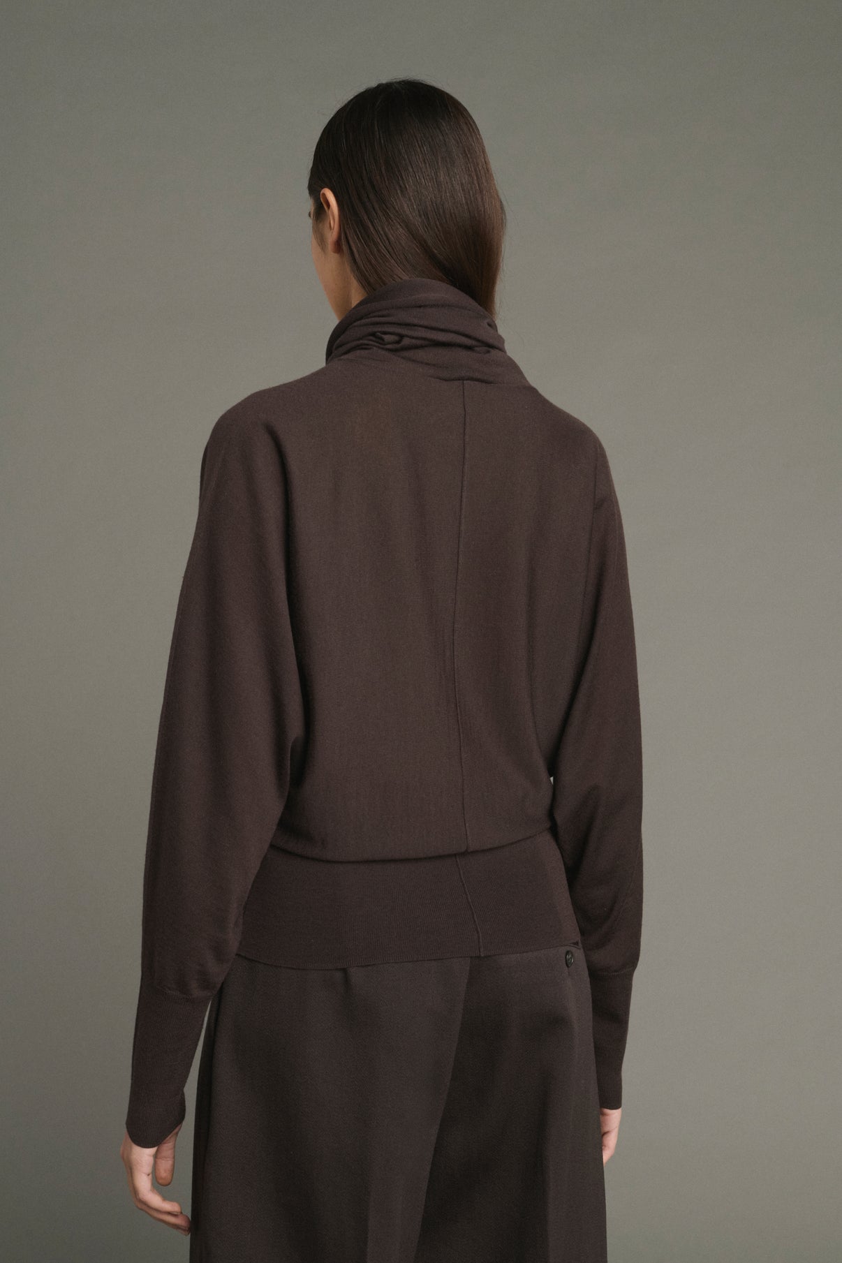 Pullover Lindsay - Chocolate - Merino Wool - Women vue 2