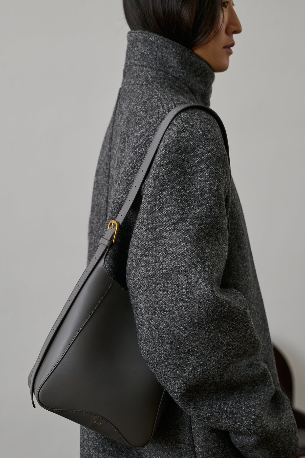 Sac Uma Mini - Graphite - Cuir - Femme vue 2