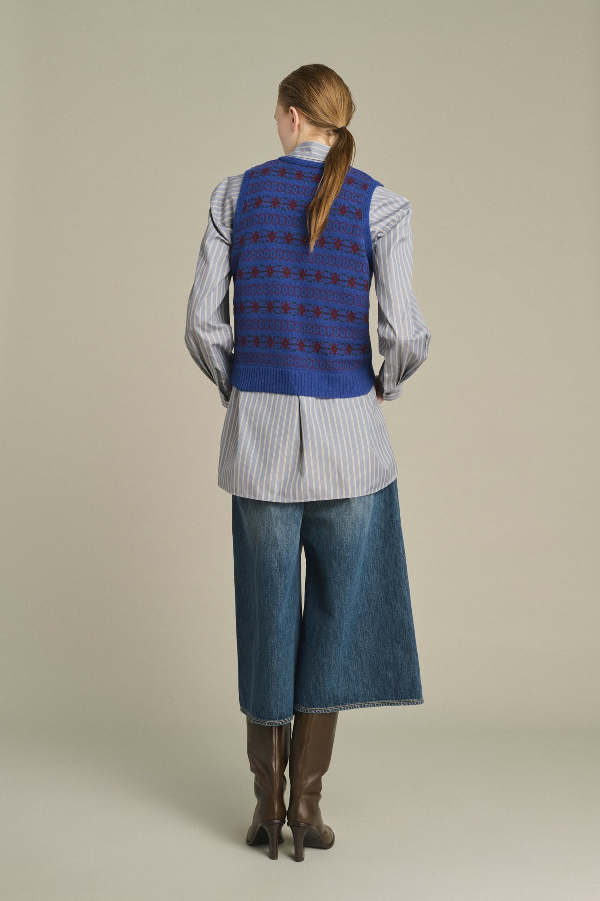 Ileana pullover - Multicolour Violet - Merino Wool - Women vue 2