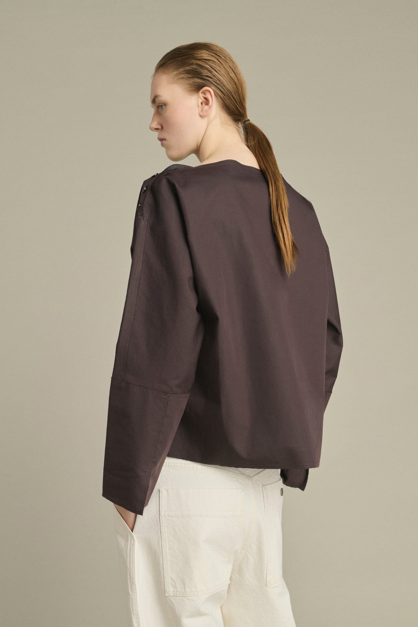 Blouse Kate - Fig/Dark Brown - Cotton - Women