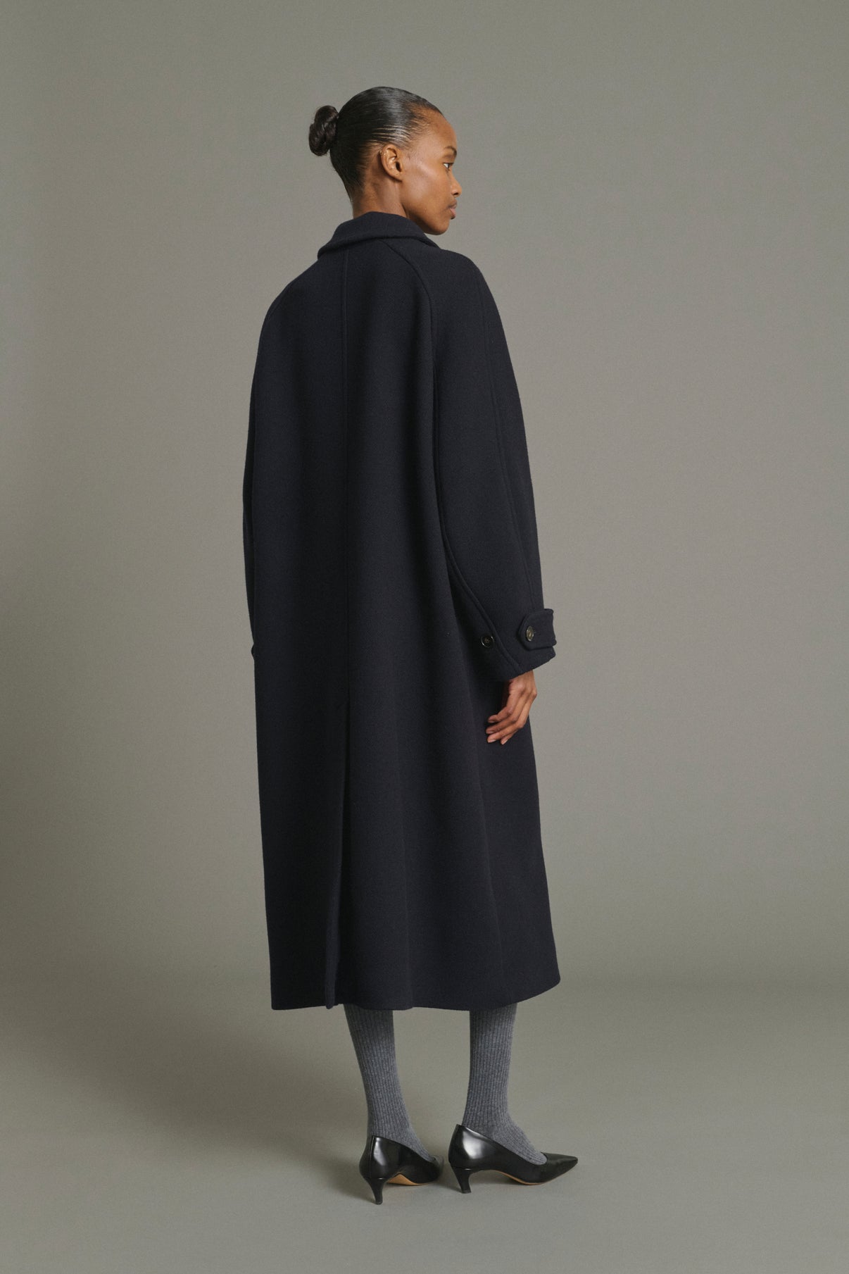 Berlin coat - Navy - Wool - Women vue 2
