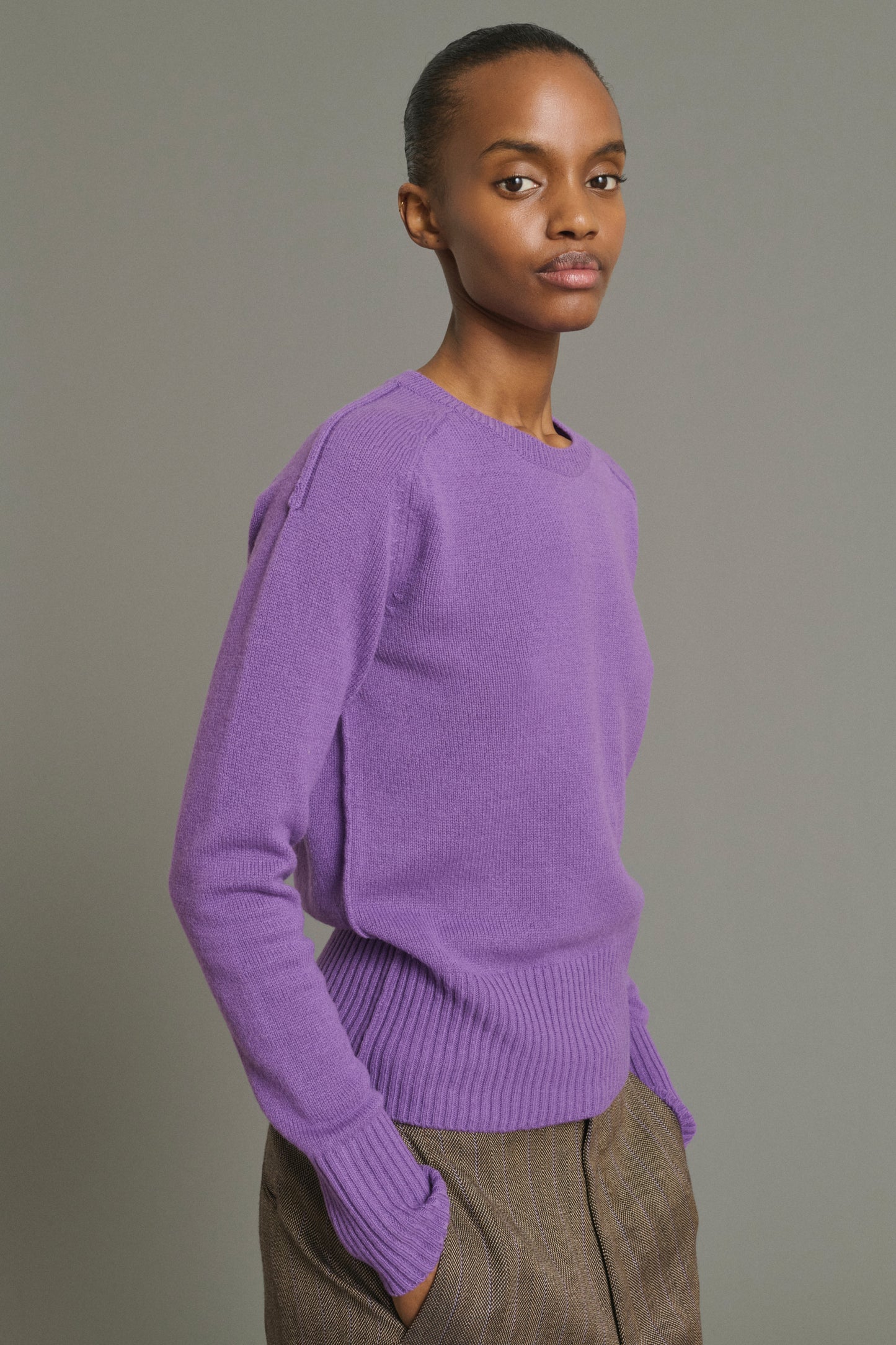 Pullover Jamie - Purple - Merino Wool - Women