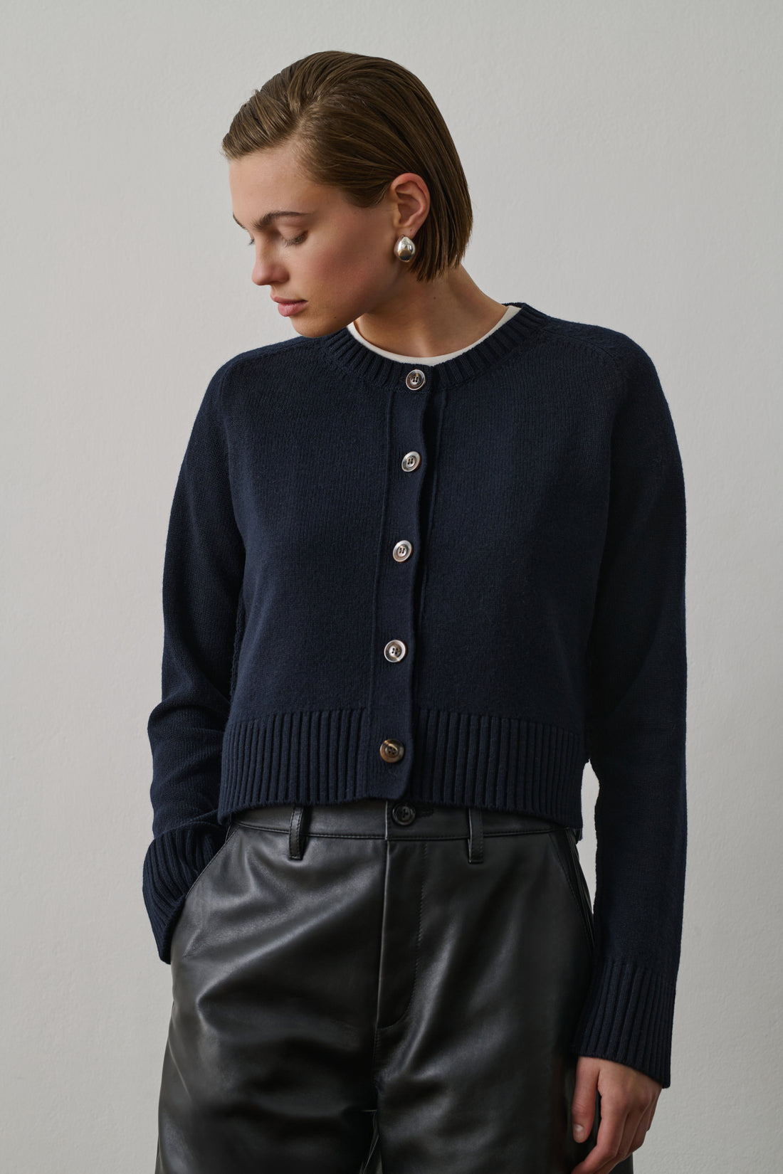 Cardigan Virginia - Navy - Laine - Femme
