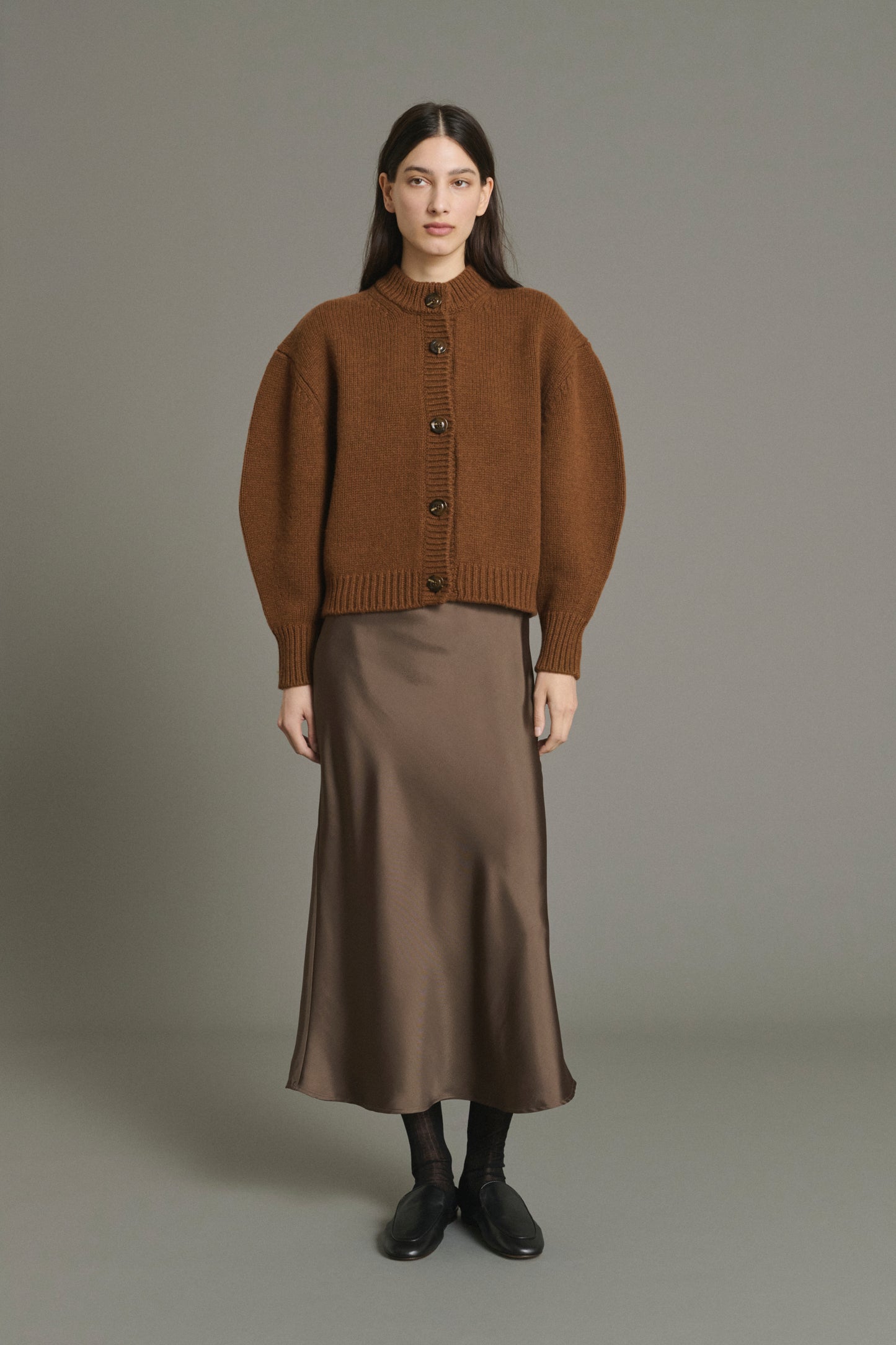 Leonard Cardigan - Caramel - Merino Wool - Women