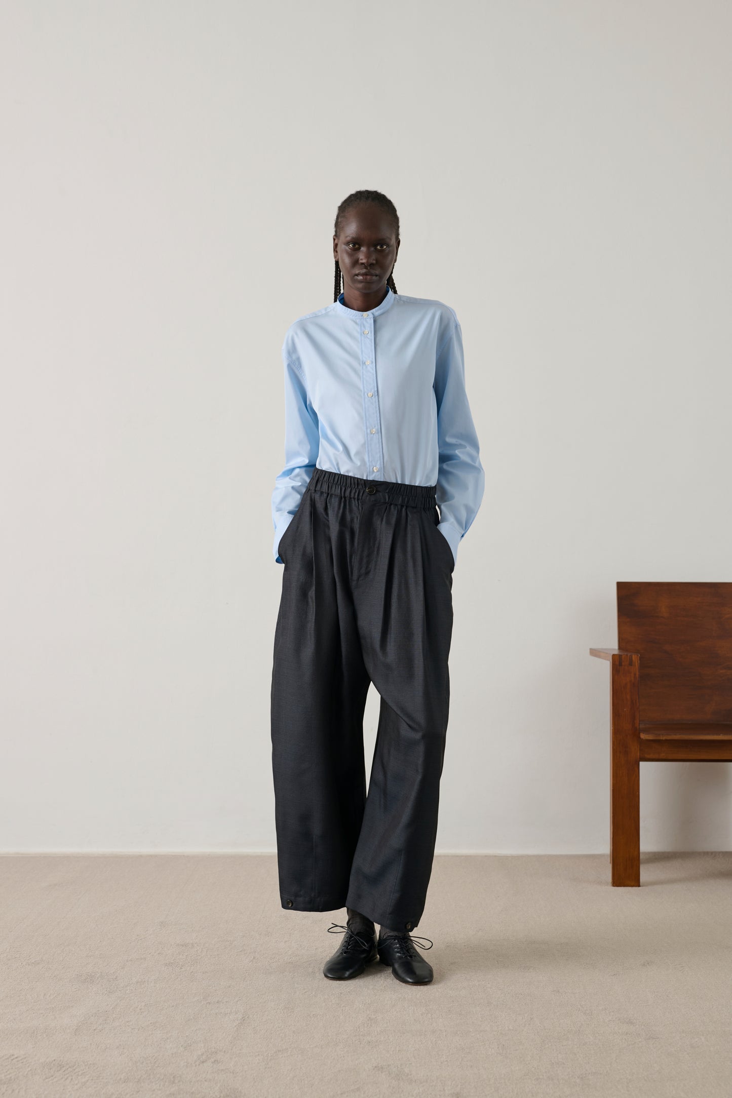 Bermudes shirt - Sky Blue - Cotton - Women