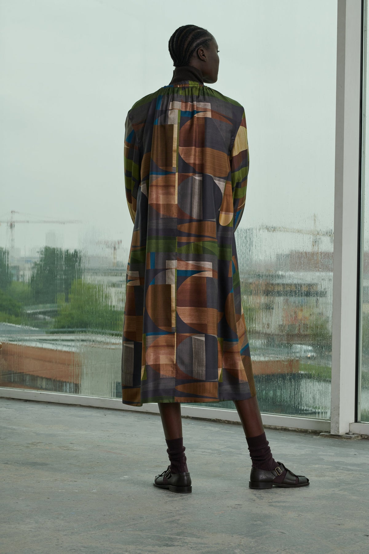 DRESS VANZY GREEN/BROWN vue 6