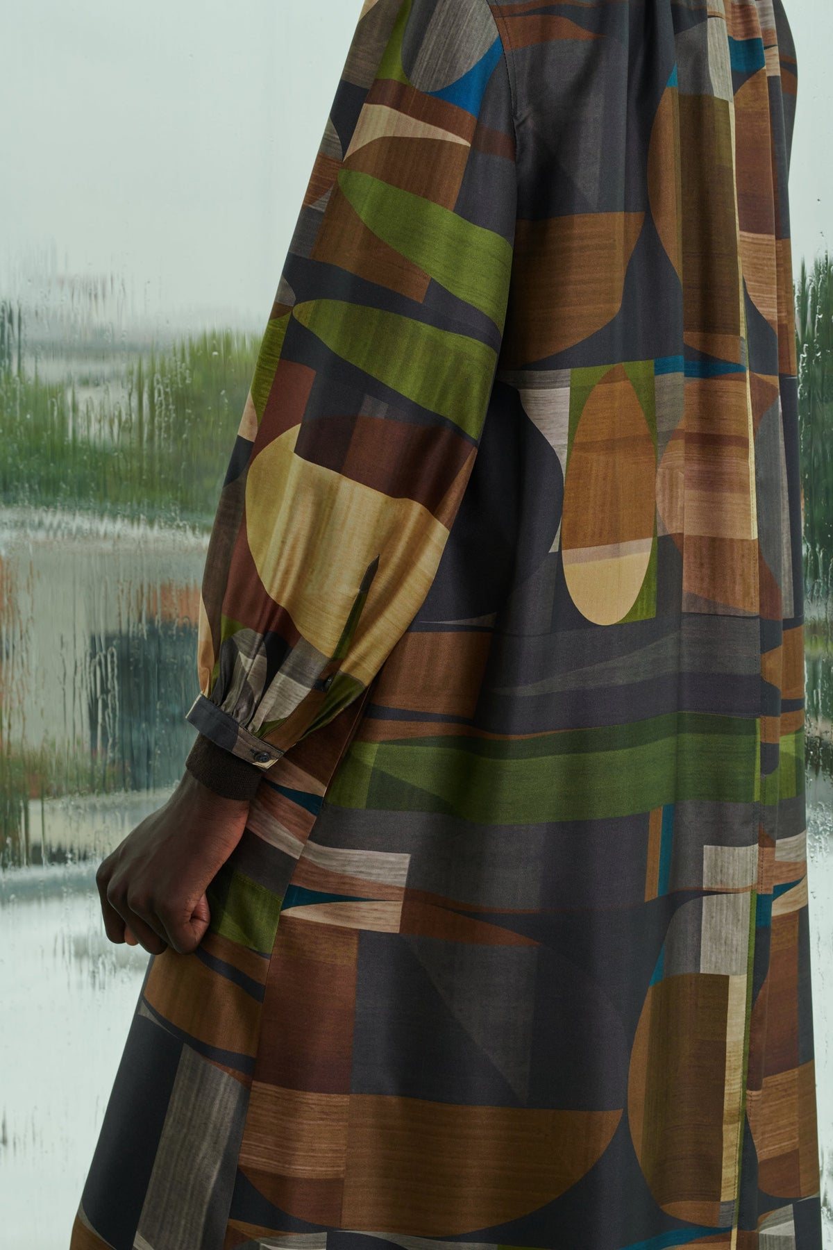 DRESS VANZY GREEN/BROWN vue 9