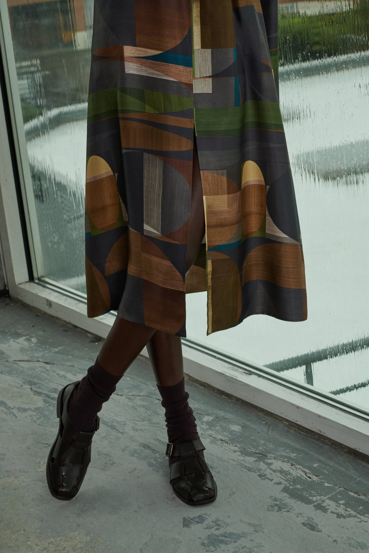 DRESS VANZY GREEN/BROWN vue 4