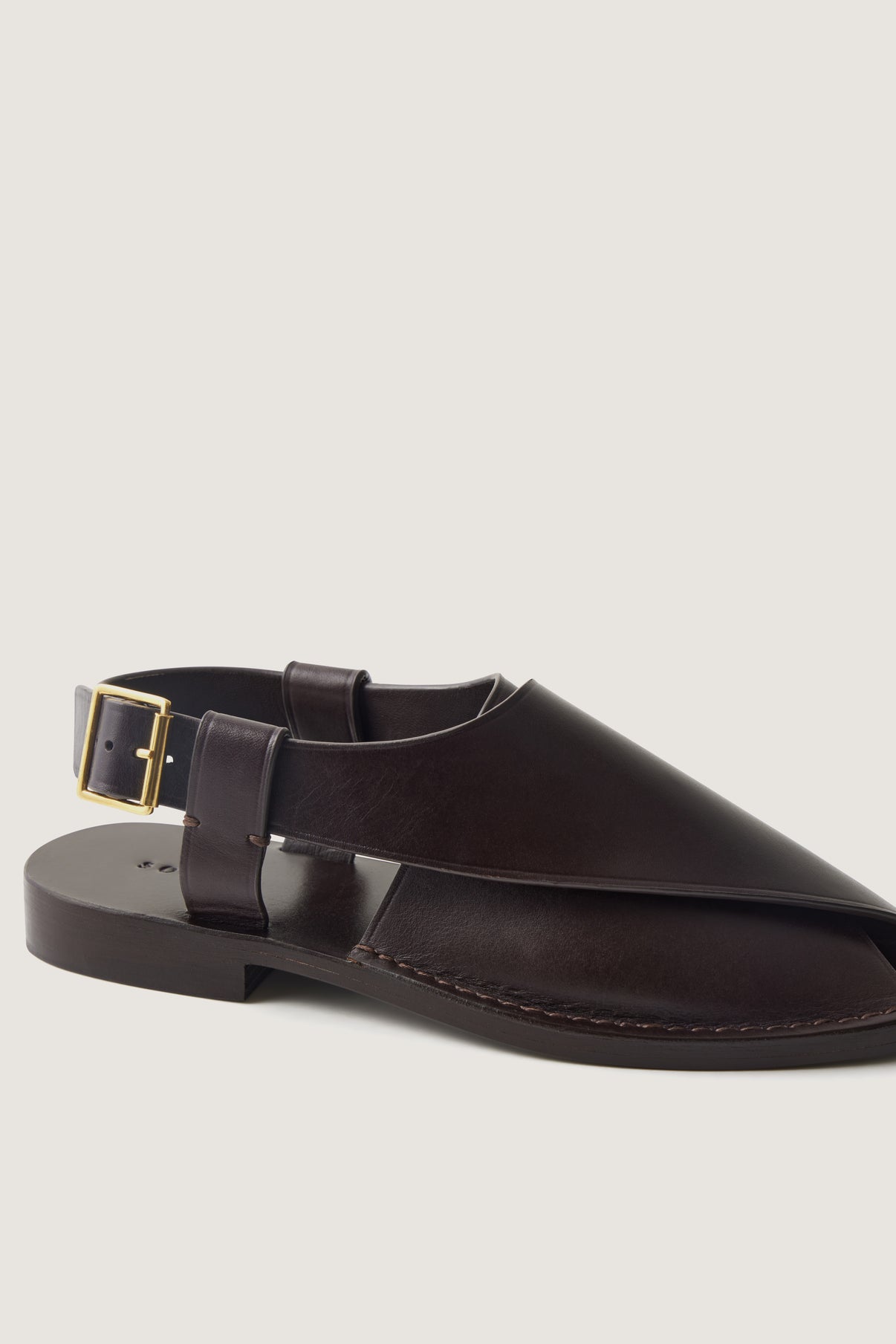 Sandales Andra - Marron Foncé - Cuir - Femme vue 2