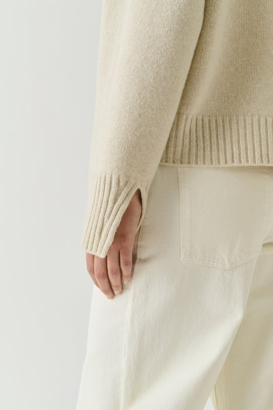Will pullover - Écru Chiné - Merino Wool - Women