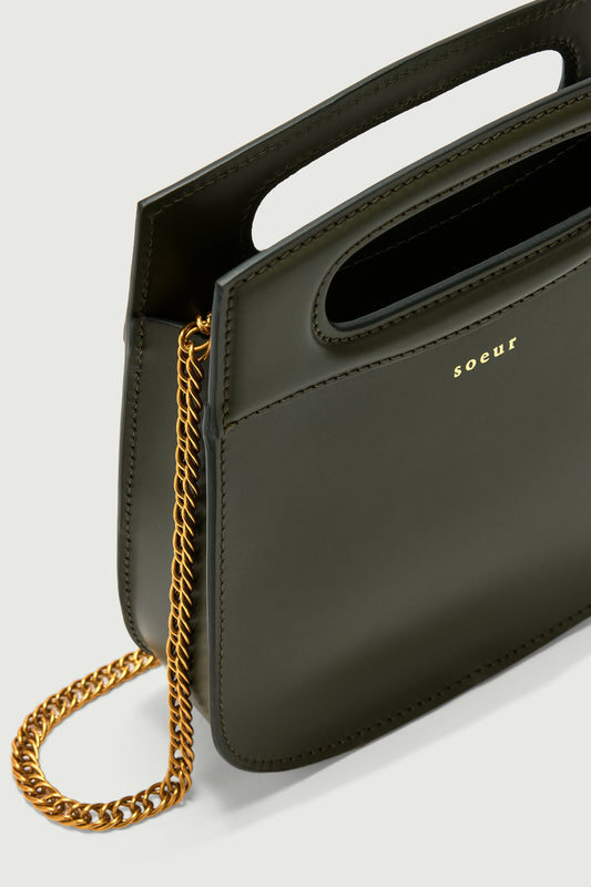 Cheri Mini bag - Military Green - Leather - Women